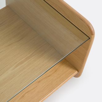 La Redoute Interieurs Salontafel, eikenfineer en gehard glas, ERICSON