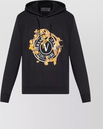 Versace Jeans Couture baroque design hooded sweatshirt logo