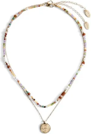 Mango Set of 2 Combined Necklace in Gold at Nordstrom