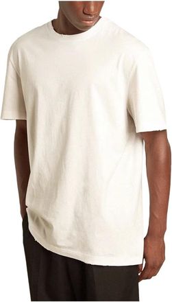 Golden Goose Tops, Heren, Wit, M, Katoen, Distressed Regular-Fit T-Shirt