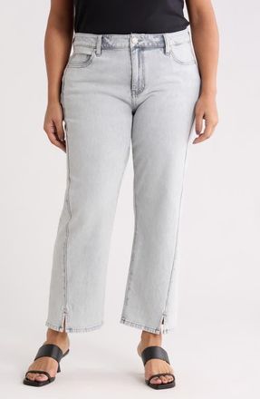 Liverpool Kennedy High Waist Straight Leg Jeans in Alpine Grey at Nordstrom, Size 14W