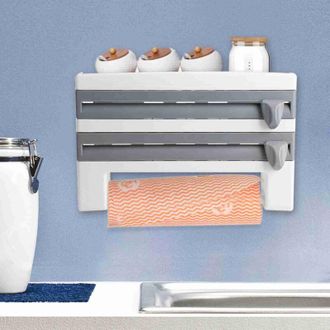 OEM Soporte Para Botellas De Salsa De Cocina, Soporte Para Toallas De Papel, Soporte Para Utensilios De Cocina, Film Transparente, Vaso Gris - Crezuo