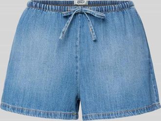 Only Wide Leg Jeansshorts aus Baumwoll-Lyocell-Mix Modell ARIA in Jeansblau, Gr&ouml;&szlig;e XL