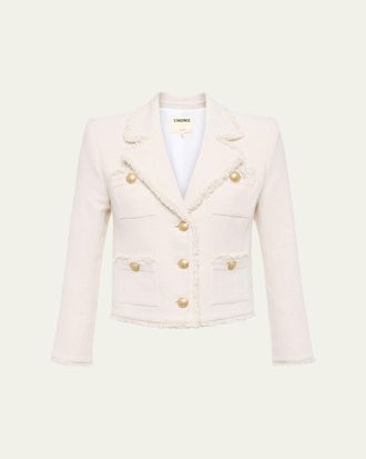 L'agence Sylvia Metallic Tweed Jacket