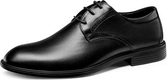 Generic Shoes Dress Oxford for Men Lace Up Derby Shoes Round Toe Faux Leather Anti-Slip Resistant Non Slip Low Top Business(Black,5.5 UK)