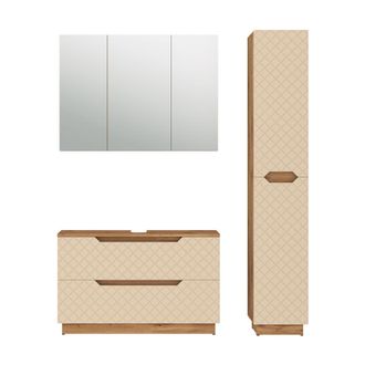 Vicco Juego De Muebles De Ba&ntilde;o De 3 Piezas Lotta, Cachemira, 3 Piezas, Vicco