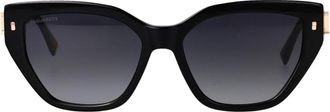 Dsquared2 Hype Zonnebril - Dames - Zonnebrillen - Zwart - 55 MM - Accessoires