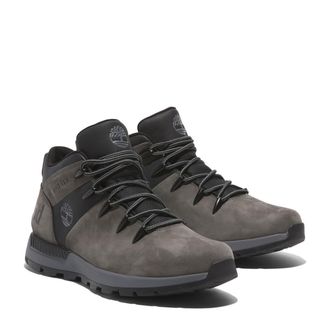 Timberland Schn&uuml;rboots TIMBERLAND SPRINT TREKKER MID LACE UP WATERPROOF SNEAKER, Herren, Gr. 42, grau (medium grau nubuck), Leder, Synthetik, Schuhe Schn&uuml;rboots,