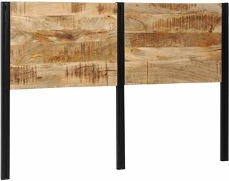 vidaXL Cabecero 160 cm Madera Maciza Mango y Hierro Vidaxl