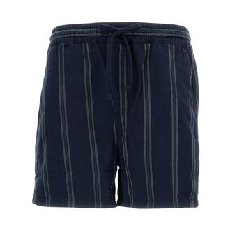 Les Deux Casual Shorts, male, Blue, Size: L Striped Cotton Shorts
