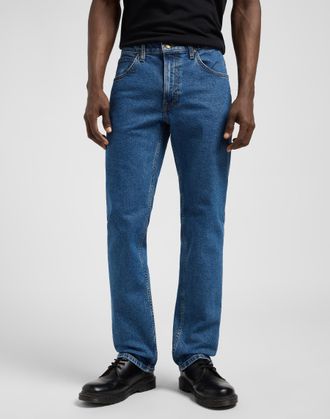 Lee Straight-Jeans LEE Brooklyn, Herren, Gr. 32, L&auml;nge 34, belmont, Denim/Jeans, Obermaterial: 99% Baumwolle, 1% Elasthan, normal lang, Jeans Straight-Jea