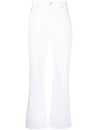 Valentino Garavani logo-print straight-leg jeans - White