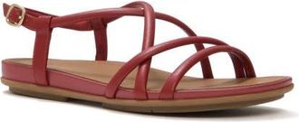 FitFlop Gracie Leather Strappy Sandals in Burnt Berry at Nordstrom, Size 10