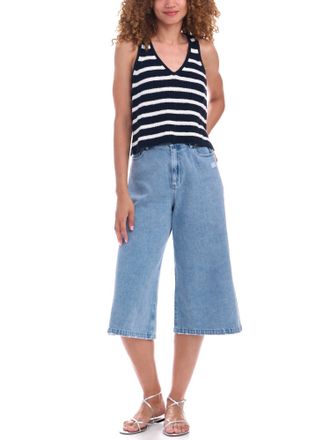 Splendid Deirdre Sweater Tank Top In Navy/white