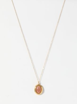 Simons Womens Coral natural-stone chain