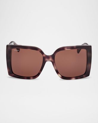 Max Mara Hinge Acetate Square Sunglasses