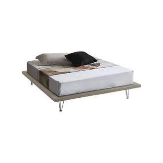 Dmora Dmora - Cama Matrimonial Dgaviol, Cama Fija En Tela Con Pies, 100% Made In Italy, Adecuado Para Colch&oacute;n Cm 160x200, Beige