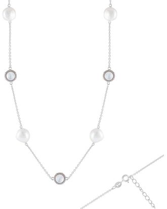 Splendid Pearls Silver 9-10Mmmm Pearl Necklace