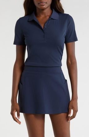 G/Fore Tech Rib Golf Polo in Twilight at Nordstrom, Size X-Small