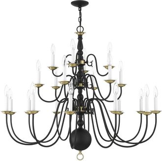 Livex Lighting 22-Light Black Chandelier