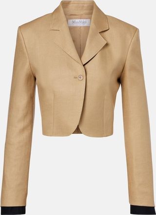 Max Mara Blazer Buono cropped in lino