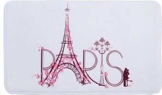 Trade Shop Trade Shop - Alfombra Para Muebles De Ba&ntilde;o 45 X 75cm Con Fantas&iacute;a Escrita Paris 87046