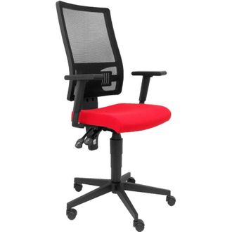 Piqueras y Crespo Silla Taktik Respaldo Malla Negro Asiento Aran Rojo