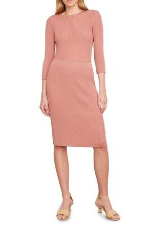 Vince Rib Sweater Skirt in Tea Rose at Nordstrom Rack, Size Large