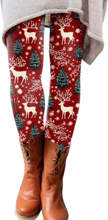 Generic Christmas Tights, Womens Christmas Leggings, Large Sizes, Thermal Trousers, Lined Jogging Bottoms, Skinny Thermal Leggings, Colourful Leggings, Winter