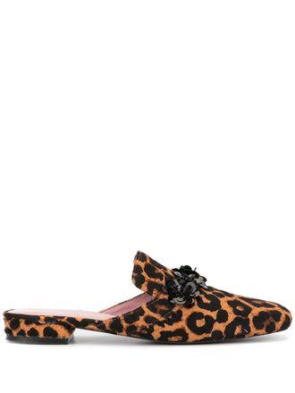 macgraw Margot loafers met luipaardprint - Bruin