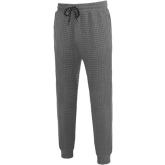 Generic Waffle Pattern Sweatpants Mens: Drawstring Waffle Pattern Joggers Mens Elasticated Cuffed Gym Sports Trousers Casual Jogging Tracksuit Bottoms With Po