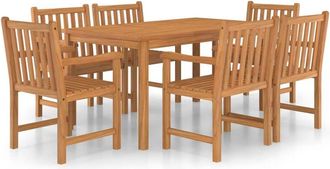 vidaXL Conjunto De Comedor De Jard&iacute;n De 7 Piezas, 150 X 90 Cm, Madera Maciza De Teca Vidaxl