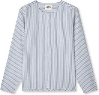 Mads Norgaard Blouses - Dames - Blouses - Blauw - XS - Overhemden