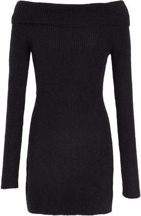 8 by YOOX WOOL BLEND COLD SHOULDER MINI DRESS