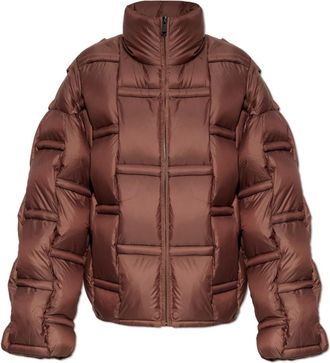 RAXXY Puffer Jacket met Turtle Neck - Dames - Gewatteerde jassen - Bruin - M - Jassen