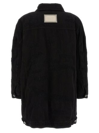 Dolce & Gabbana Used-Effect Denim Jacket - Black