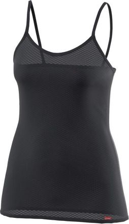 LOEFFLER Spaghetti Top Grid Transtex Light Kunstfaserunterw&auml;sche f&uuml;r Damen | schwarz/grau