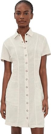 Xcvi Mikel Dress Womens Dress Sonic Silver : LG (US 12-14), Linen