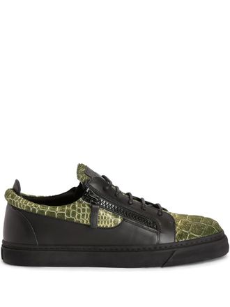 Giuseppe Zanotti Frankie low-top sneakers met dubbele rits - Zwart