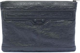 Balenciaga Pre-owned Clutches, female, Black, Size: ONE SIZE Pre-owned Vintage Leather Clutch Bag