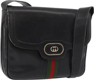Gucci Pre-owned Vintage Schoudertas - Dames - Vintage Schoudertas - Zwart - ONE Size - Leer - Vintage