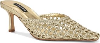 Nine West Camenlaw Woven Mule in Gold at Nordstrom, Size 6.5