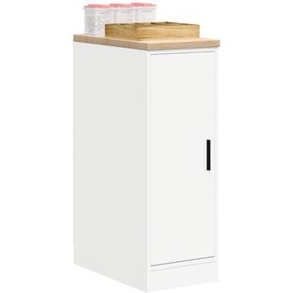 vidaXL Vidaxl - Armadietto da Garage Bianco 30x51x85 cm Legno Massello di Pino