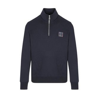 Paul Smith Stitch Stripe Quarter Zip Sweatshirt