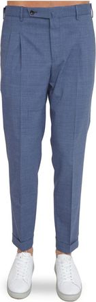 Pantaloni Torino Stijlvolle broek voor mannen - Heren - Nette broeken - Blauw - XL - Wol - Broeken