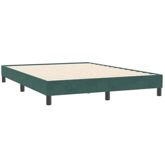 vidaXL Estructura Cama Sin Colch&oacute;n Terciopelo Verde Oscuro 160x210 Cm Vidaxl