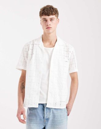 Levi's Sunset Camp - Camicia a maniche corte bianca-Bianco