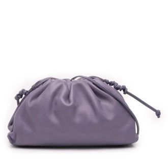 Bottega Veneta Pre-owned Clutches, female, Purple, Size: ONE SIZE Pre-owned Leather Pouch