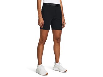 Under Armour Drive 7 Shorts Womens Shorts Black/Metallic Silver : 10 7, Polyester