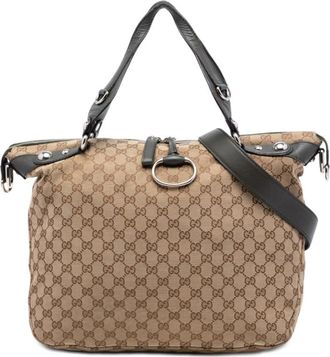 Gucci Pre-owned Gucci Large GG Canvas Icon Bit Satchel Ladies WGEUZS8HBDM21D1T